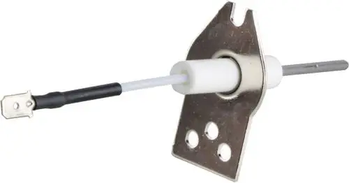 Bosch Überwachungselektrode mit Kabel, montiert auf einer Metallplatte, mit einem Anschlussstecker und einem langen Metallfühler.